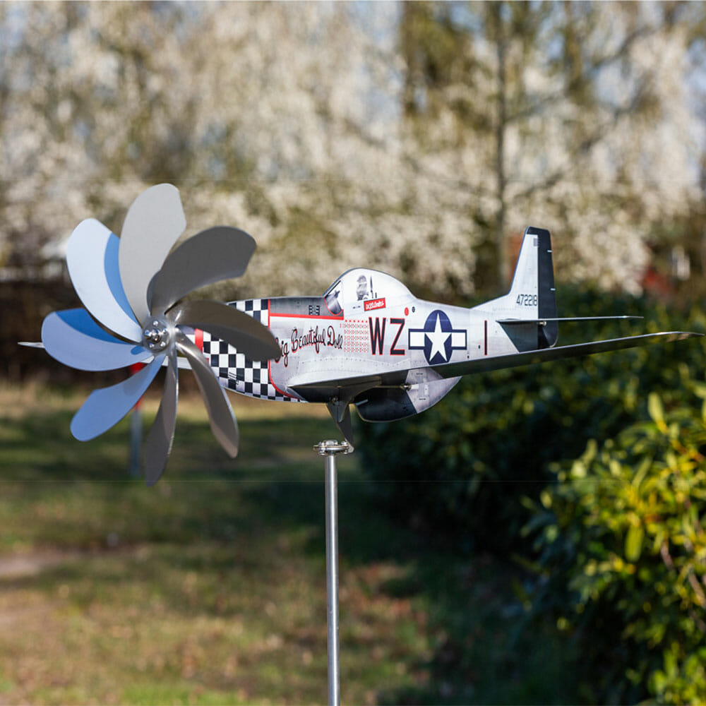 Windrad Gartendeko Aircraft P-51D Mustang