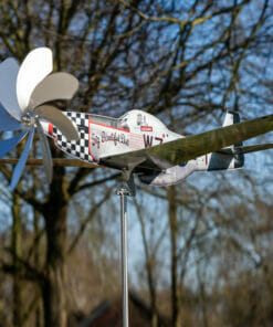 Windrad Gartendeko Flugzeug P-51D Mustang