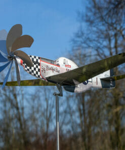 Windrad Gartendeko Flugzeug P-51D Mustang