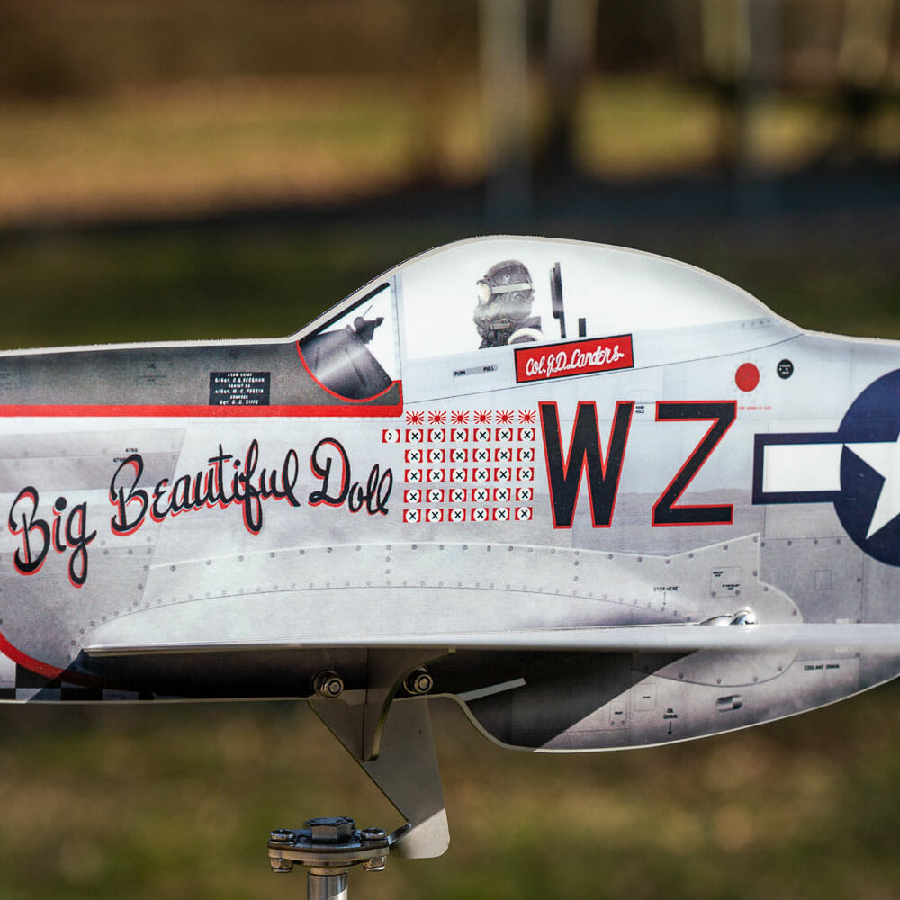 Windrad Gartendeko Flugzeug P-51D Mustang