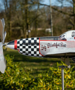 Windrad Gartendeko Flugzeug P-51D Mustang