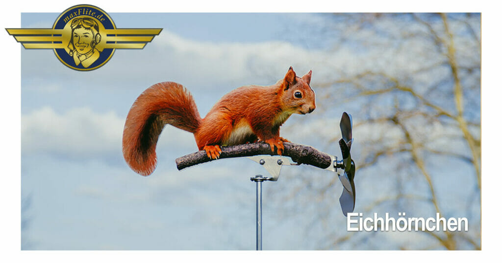 Windrad Gartendeko Tiere Eichhörnchen